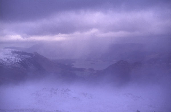 Glaramara blizzard Lake District.